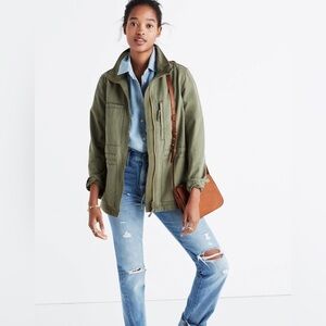 Madewell Fleet Jacket Green Size Medium Chore Coat Barn Coat Utility Jacket Sz M